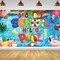 Goodbye School Hello Pool Backdrop Banner End of School Year Party Decorations for Summer Indoor Outdoor Ornament Decor Supplies 71 x 43 Inches